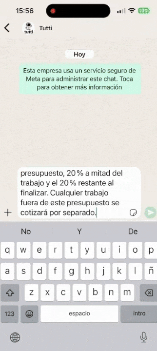 Crear presupuesto con Tutti